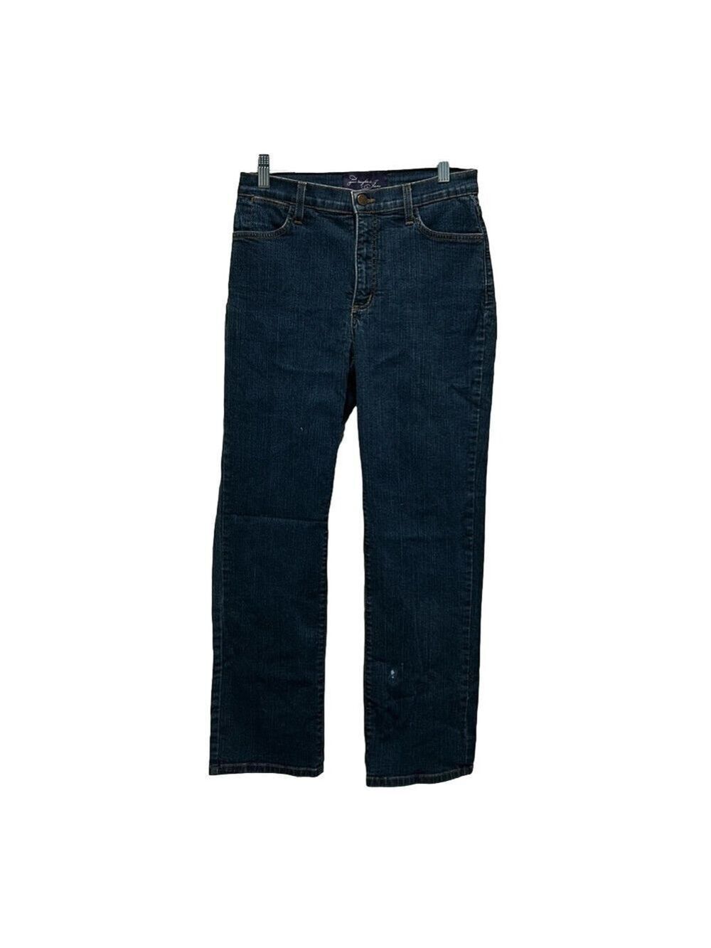 NYDJ Not Your Daughter's Jeans Dark Blue Wash Mid Rise Straight Jeans Size 8P